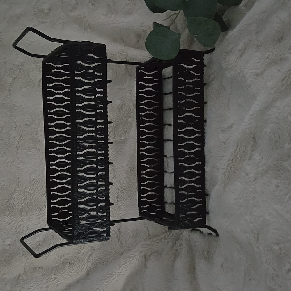 Black Metal Two-Tier Organizer